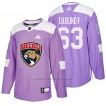 Camiseta Florida Panthers Evgenii Dadonov Hockey Fights Cancer Violeta