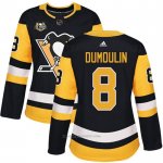 Camiseta Hockey Mujer Pittsburgh Penguins 8 Brian Dumoulin Negro 50 Anniversary Home Premier