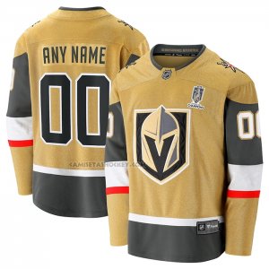 Camiseta Hockey Vegas Golden Knights 2023 Stanley Cup Champions Primera Breakaway Personalizada Oro