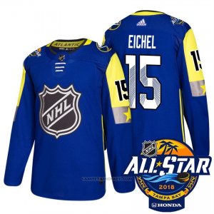Camiseta Hockey Hombre Buffalo Sabres 15 Jack Eichel Azul 2018 All Star Autentico