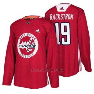 Camiseta Washington Capitals Nicklas Backstrom New Season Practice Rojo