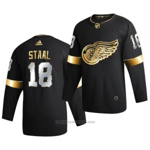 Camiseta Hockey Detroit Red Wings Marc Staal Golden Edition Limited Autentico 2020-21 Negro