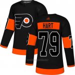 Camiseta Hockey Philadelphia Flyers 79 Carter Hart Alterno Autentico Negro