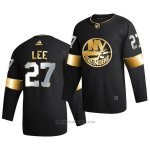 Camiseta Hockey New York Islanders Anders Lee Golden Edition Limited Autentico 2020-21 Negro