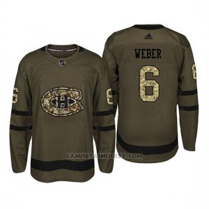 Camiseta Montreal Canadiens 6 Shea Weber Camo Salute To Service