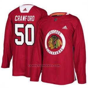 Camiseta Chicago Blackhawks Corey Crawford New Season Practice Rojo