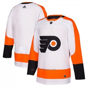 Camiseta Hockey Philadelphia Flyers Blank Road Autentico Blanco