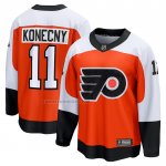 Camiseta Hockey Philadelphia Flyers Travis Konecny Primera Premier Breakaway Naranja
