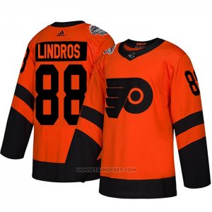 Camiseta Hockey Philadelphia Flyers 88 Eric Lindros Autentico 2019 Stadium Series Naranja