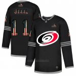 Camiseta Hockey Carolina Hurricanes Jordan Staal 2020 USA Flag Negro