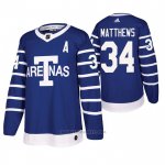 Camiseta Hockey Toronto Maple Leafs Auston Matthews Throwback Autentico Azul