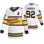 Camiseta Hockey Nashville Predators Retro Ryan Johansen Breakaway Jugador 2020 Winter Classic Blanco