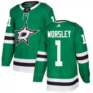 Camiseta Hockey Dallas Stars Gump Worsley Primera Autentico Verde