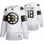 Camiseta Hockey Boston Bruins Brett Ritchie Golden Edition Limited Blanco