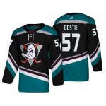 Camiseta Anaheim Ducks Alex Dostie Alternato 25th Aniversario Adidas Autentico Negro