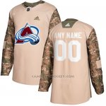 Camiseta Hockey Hombre Colorado Avalanche Camo Autentico 2017 Veterans Day Stitched Personalizada