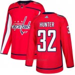 Camiseta Hockey Washington Capitals 32 Dale Hunter Primera Autentico Rojo
