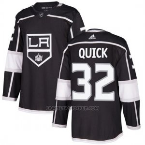 Camiseta Hockey Hombre Los Angeles Kings 32 Jonathan Quick Negro Home Autentico Stitched