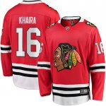 Camiseta Hockey Chicago Blackhawks Jujhar Khaira Primera Team Breakaway Rojo