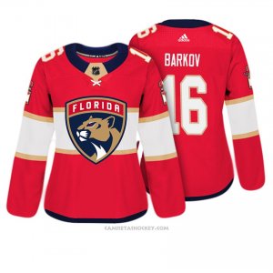 Camiseta Hockey Mujer Florida Panthers 16 Aleksander Barkov Rojo Autentico Jugador