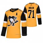 Camiseta Hockey Pittsburgh Penguins Evgeni Malkin Alterno Autentico Oro