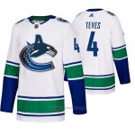 Camiseta Hockey Vancouver Canucks 4 Josh Teves 2019-20 Segunda Autentico Blanco