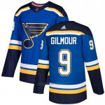 Camiseta Hockey St. Louis Blues 9 Doug Gilmour Primera Autentico Azul