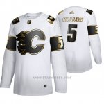 Camiseta Hockey Calgary Flames Mark Giordano Golden Edition Limited Blanco