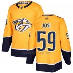 Camiseta Hockey Nino Nashville Predators 59 Roman Josi Amarillo Home Autentico Stitched