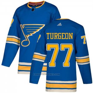 Camiseta Hockey St. Louis Blues 77 Pierre Turgeon Alterno Autentico Azul