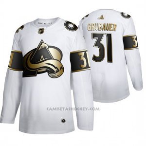 Camiseta Hockey Colorado Avalanche Philipp Grubauer Golden Edition Limited Blanco
