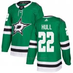 Camiseta Hockey Dallas Stars 22 Brett Hull Primera Autentico Verde