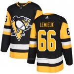 Camiseta Hockey Pittsburgh Penguins 66 Mario Lemieux Primera Autentico Negro