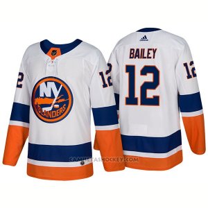 Camiseta Hockey Hombre New York Islanders 12 Josh Bailey New Outfitted 2018 Blanco