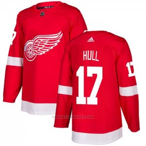 Camiseta Hockey Detroit Red Wings Hull Primera Autentico Rojo