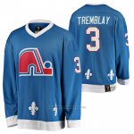 Camiseta Hockey Quebec Nordiques J. C. Tremblay Heritage Vintage Replica Azul