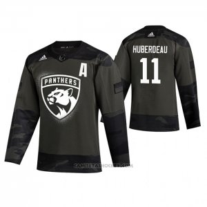 Camiseta Hockey Florida Panthers Jonathan Huberdeau 2019 Veterans Day Camuflaje