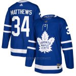 Camiseta Hockey Nino Toronto Maple Leafs 34 Auston Matthews Azul Home Autentico Stitched