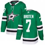 Camiseta Hockey Dallas Stars 7 Broten Primera Autentico Verde