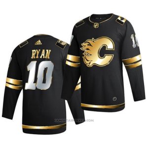 Camiseta Hockey Calgary Flames Derek Ryan Golden Edition Limited Autentico 2020-21 Negro