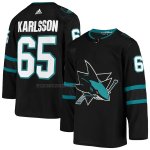 Camiseta Hockey San Jose Sharks Erik Karlsson Alterno Autentico Negro