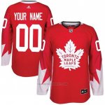 Camiseta Hockey Toronto Maple Leafs Canada Autentico Personalizada Rojo