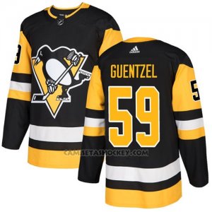 Camiseta Hockey Nino Pittsburgh Penguins 59 Jake Guentzel Negro Home Autentico Stitched