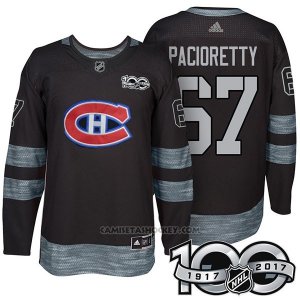 Camiseta Hockey Hombre Montreal Canadiens 67 Max Pacioretty 2017 Centennial Limited Negro