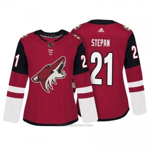Camiseta Hockey Mujer Arizona Coyotes 21 Derek Stepan Rojo Autentico Jugador