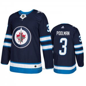 Camiseta Hockey Winnipeg Jets Tucker Poolman Primera Autentico Azul
