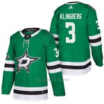 Camiseta Hockey Hombre Autentico Dallas Stars 3 John Klingberg Home 2018 Verde