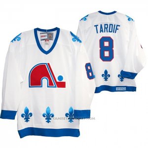 Camiseta Hockey Quebec Nordiques Marc Tardif Heritage Vintage Replica Blanco