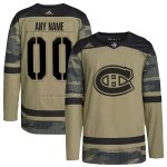Camiseta Hockey Montreal Canadiens Personalizada Military Appreciation Team Autentico Practice Camuflaje