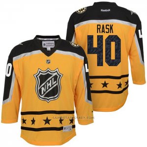 Camiseta Hockey Nino Boston Bruins Tuukka Rask 40 2017 All Star Amarillo